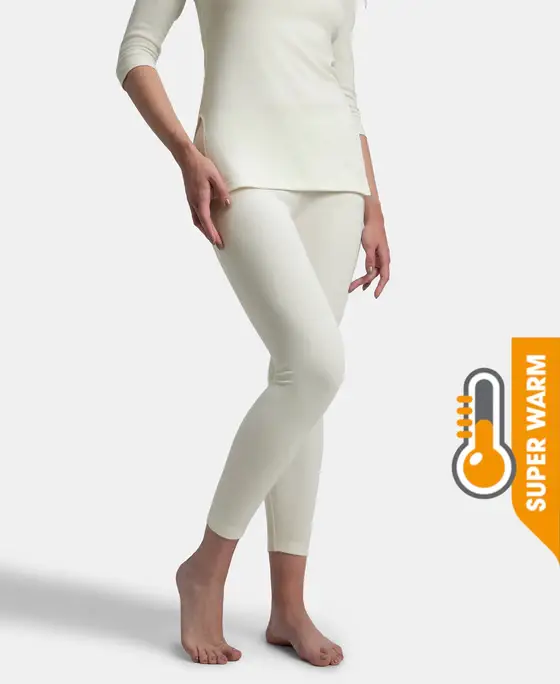Jockey Women Cotton Rich Brushed Fabric Thermal Leggings with StayWarm Technology - 2544 view 3