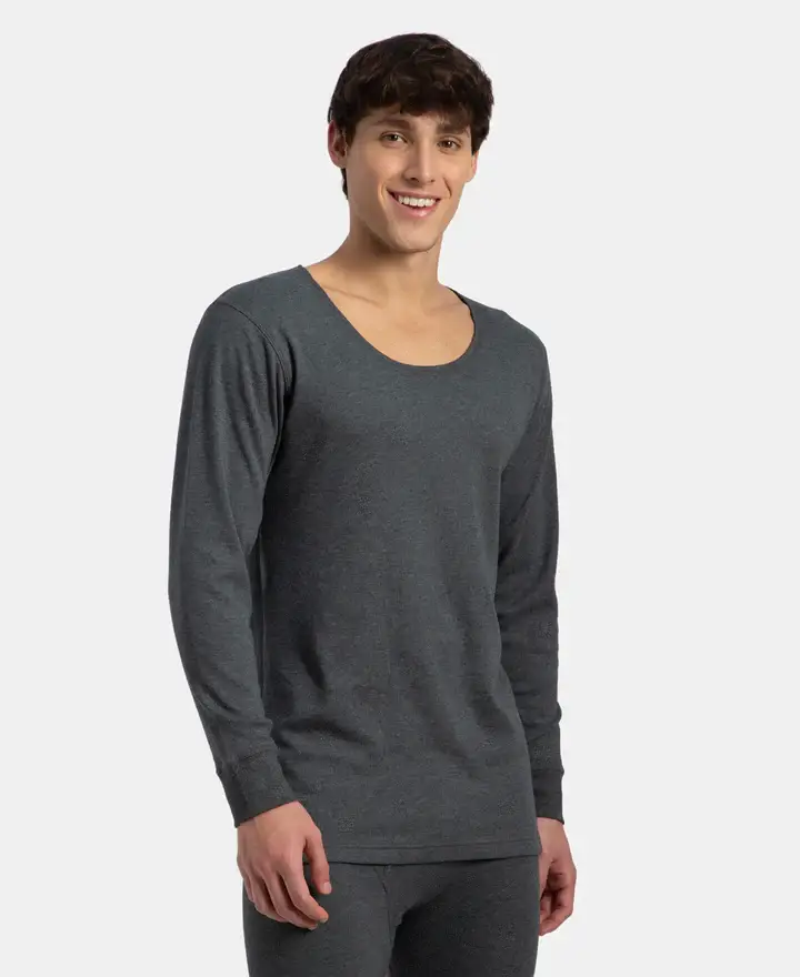 Jockey Men Cotton Rich Brushed Fabric Full Sleeved Thermal Undershirt with StayWarm Technology - 2403