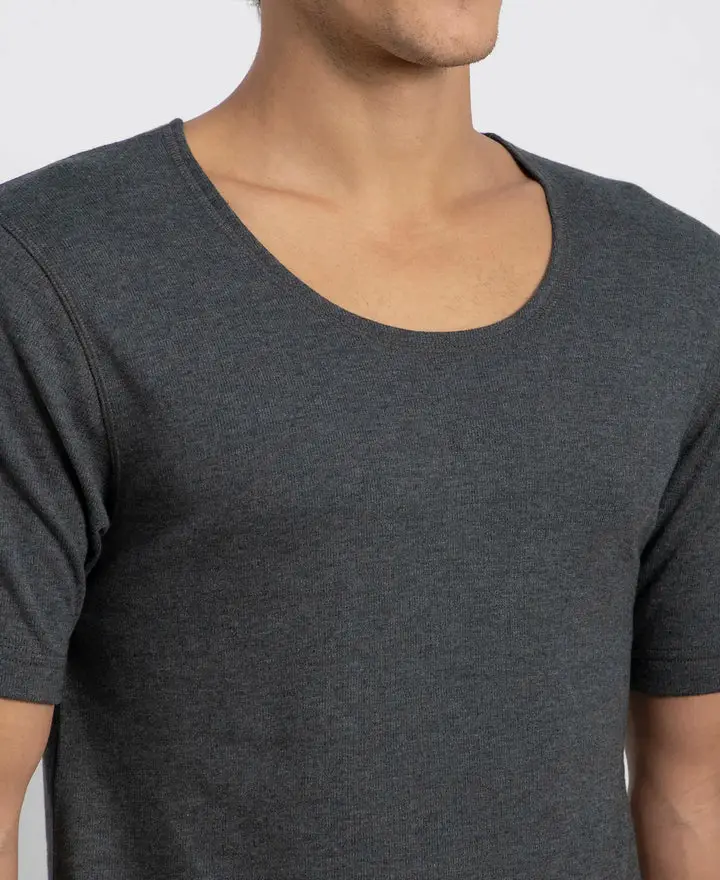 Jockey Men Cotton Rich Brushed Fabric Half Sleeved Thermal Undershirt with StayWarm Technology - 2402 view 6