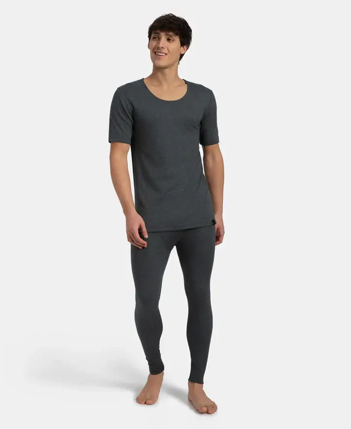 Jockey Men Cotton Rich Brushed Fabric Half Sleeved Thermal Undershirt with StayWarm Technology - 2402 view 8