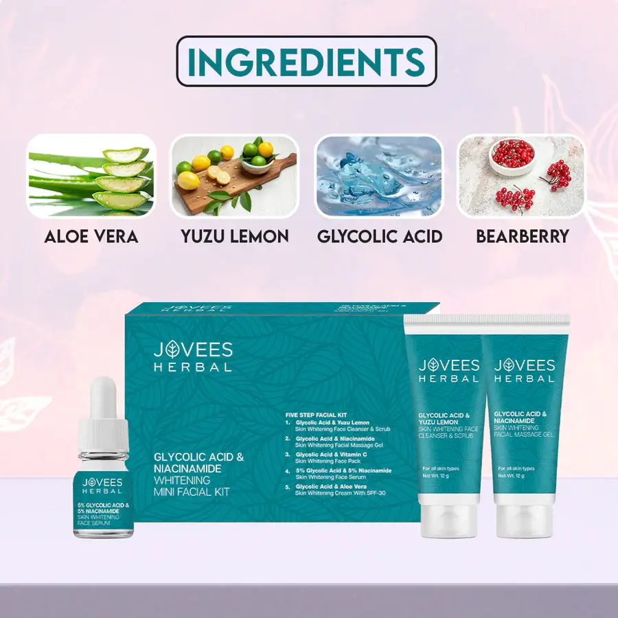 Jovees Glycolic Acid & Niacinamide Whitening Mini Facial Kit view 2