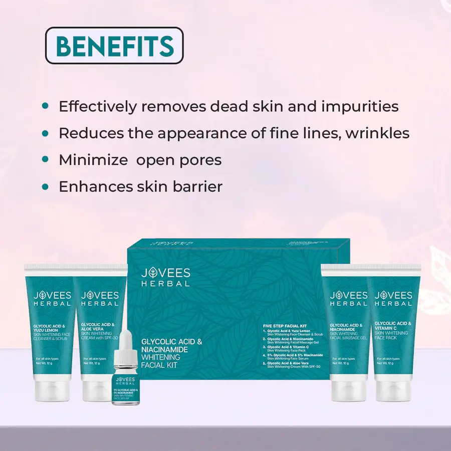 Jovees Glycolic Acid & Niacinamide Whitening Mini Facial Kit view 3