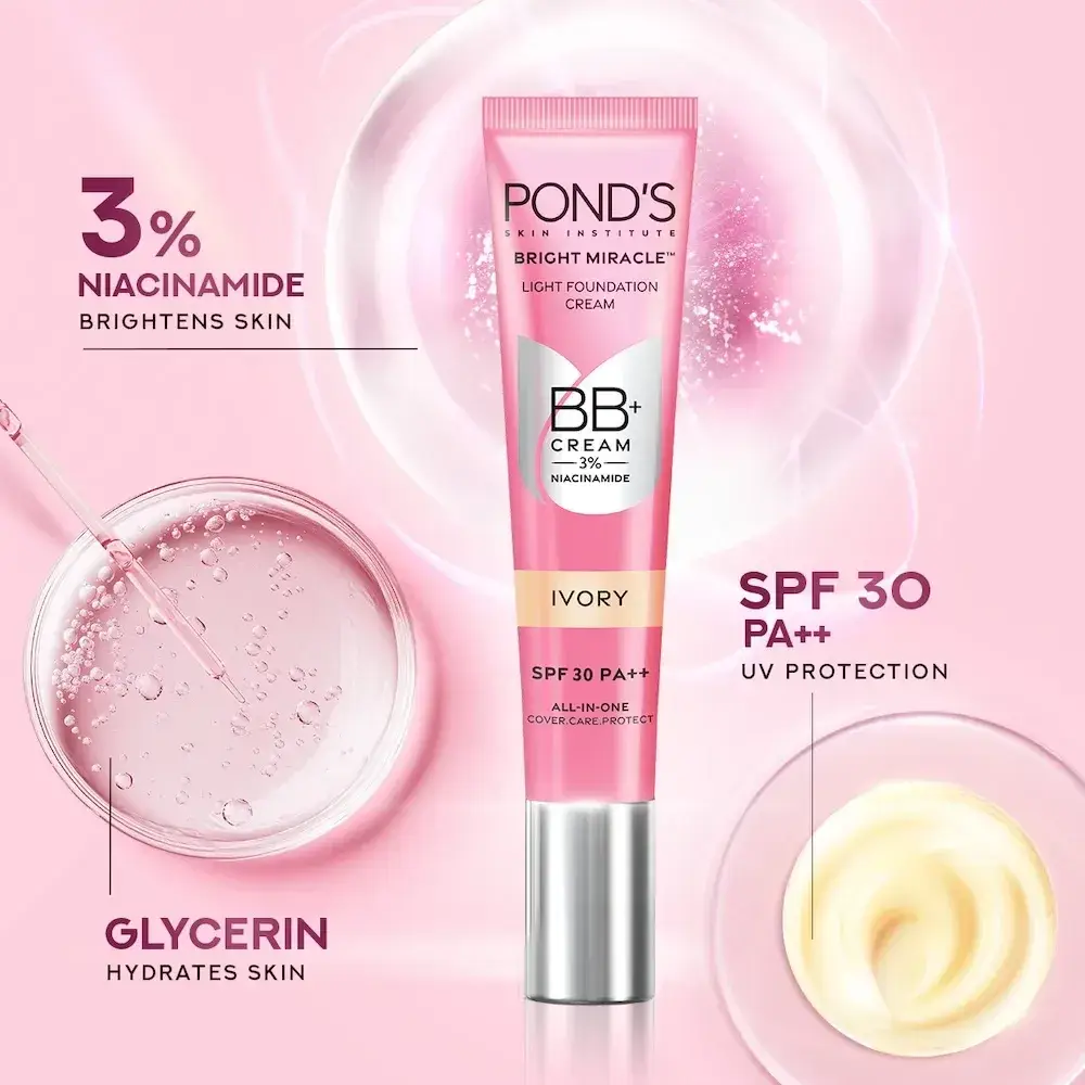 PONDS Bright Miracle BB Cream 18 G AVAILABLE SHADES IVORY  view 2