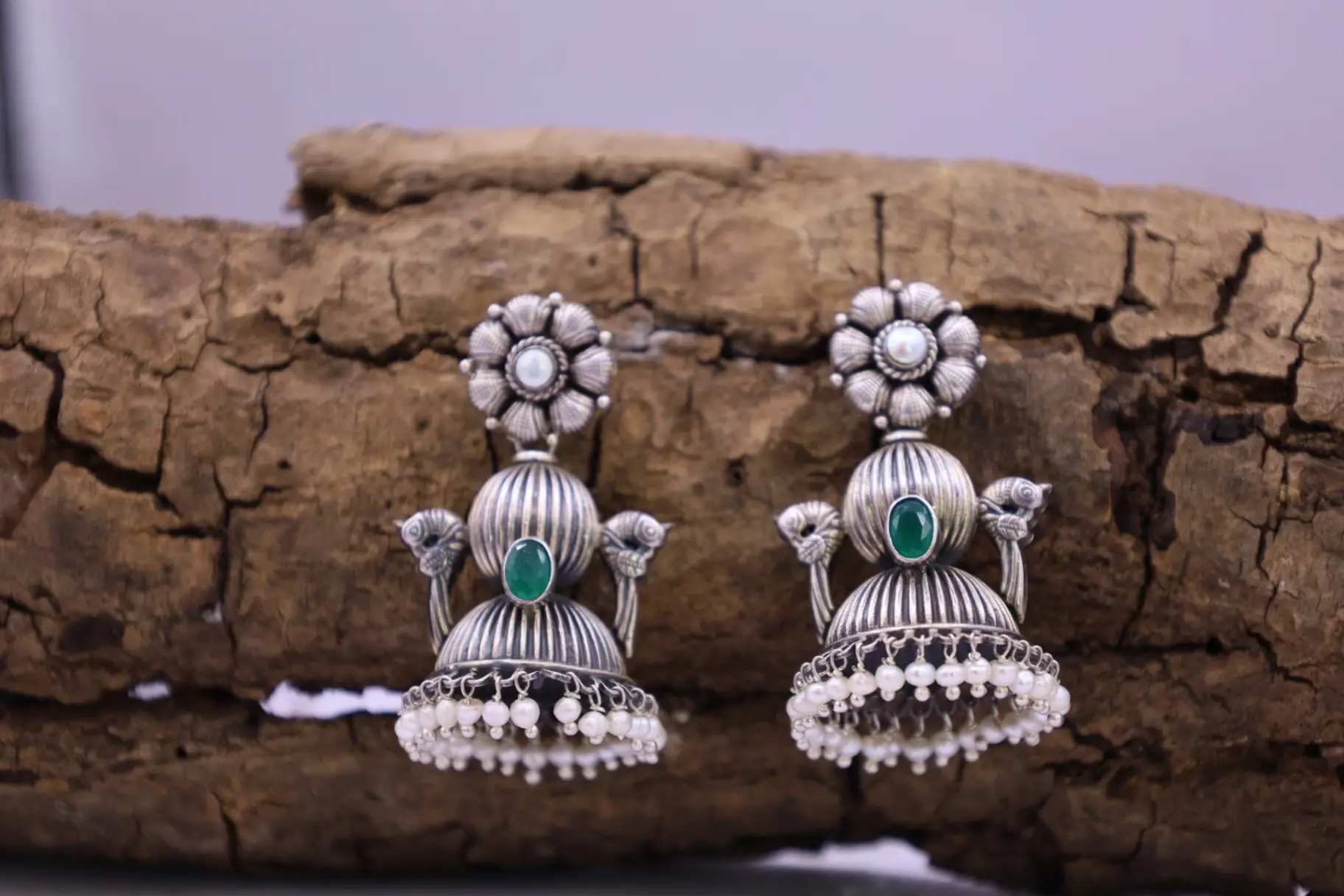 Antique Silver Earrings view 2