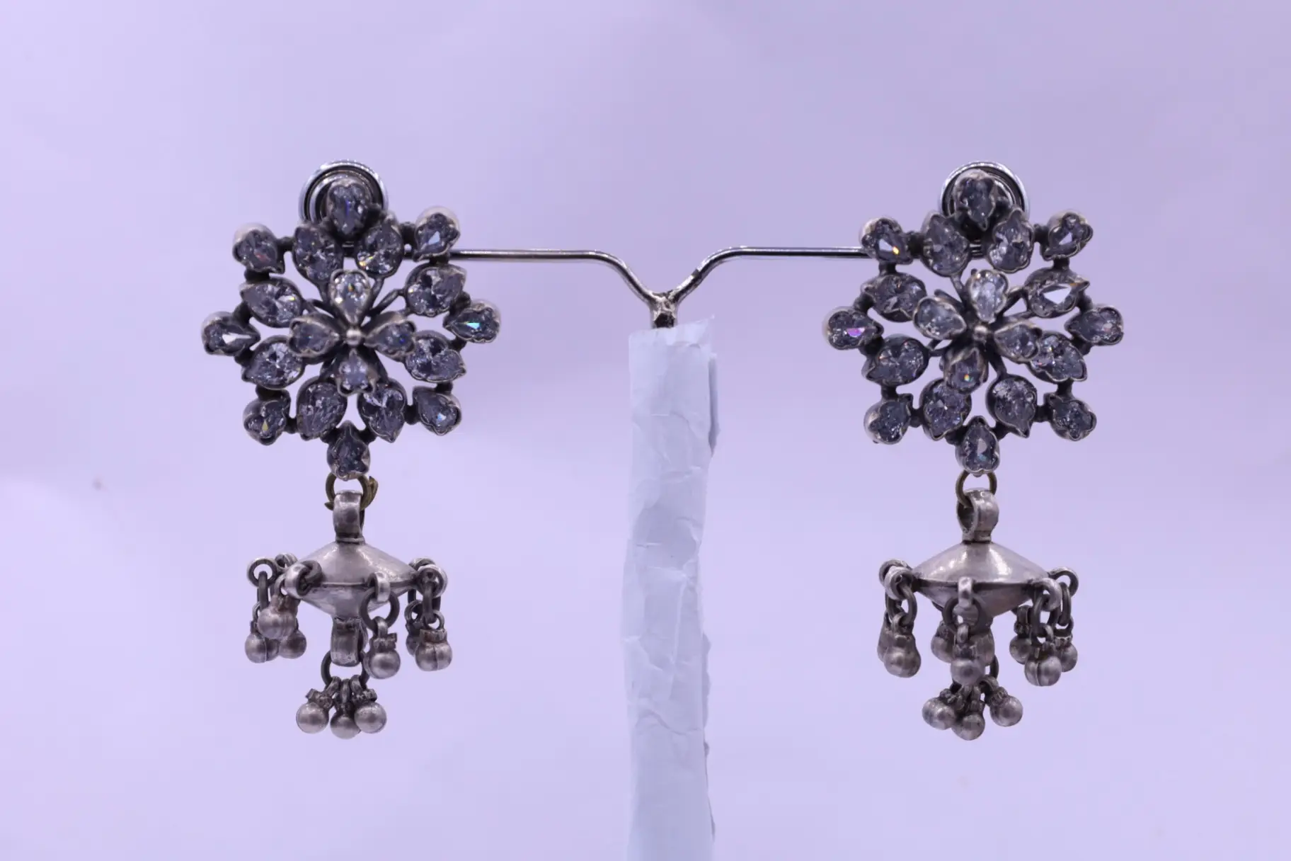 Ethnic Silver Earrings view 2