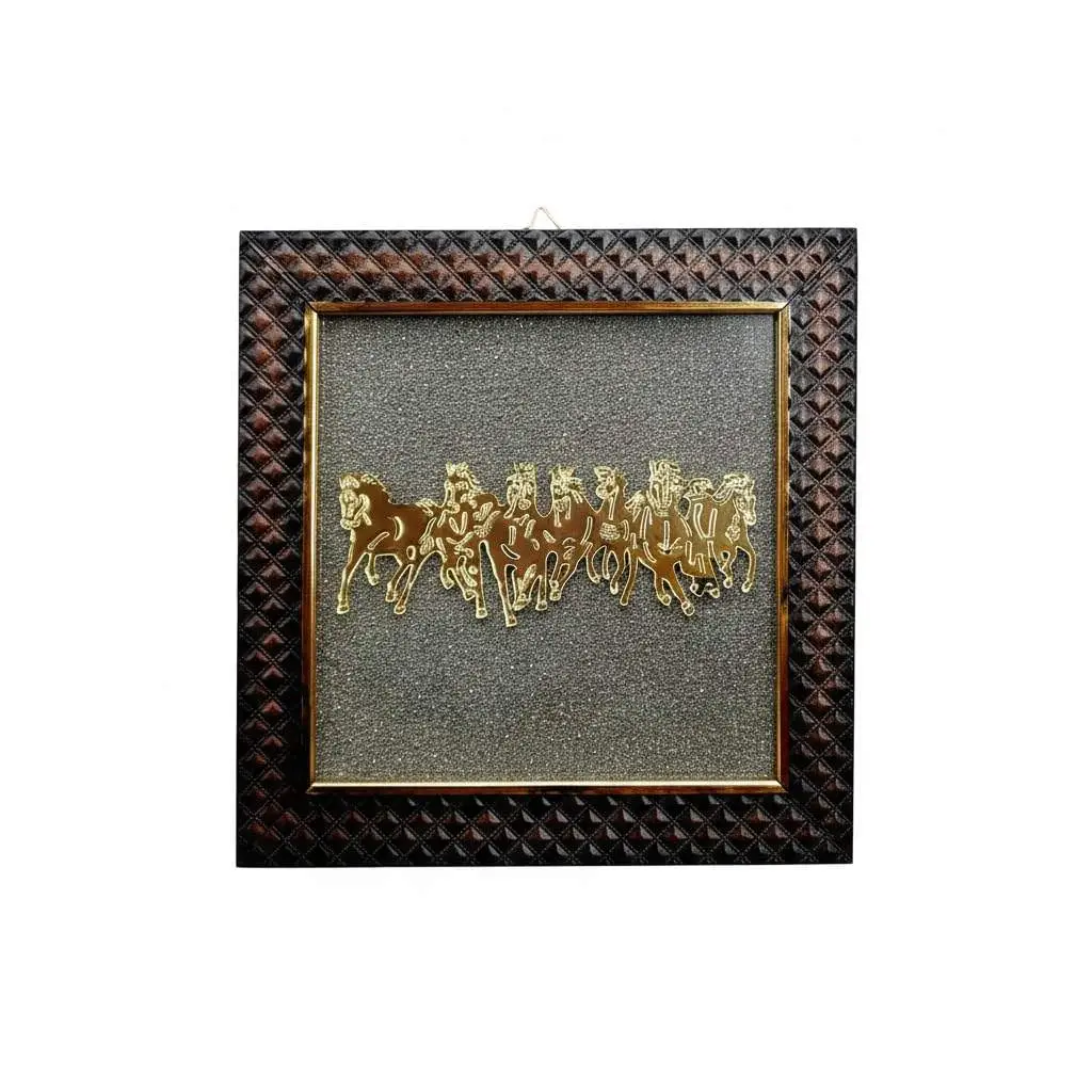 7 Seven Horses Pyrite Frame 7.5x7.5 Inches view 4