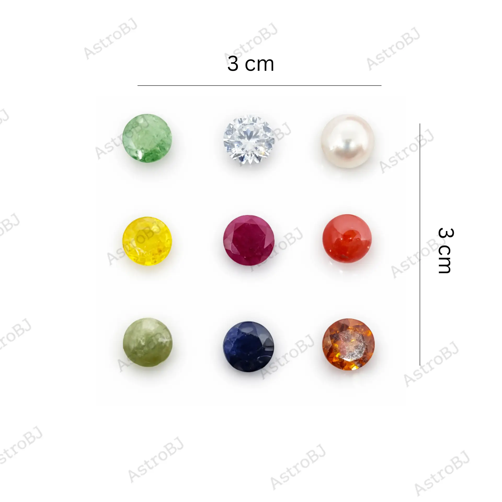 "Navgrah" 9 Grah Ratan Gemstones (For Pooja, Vastu) view 4