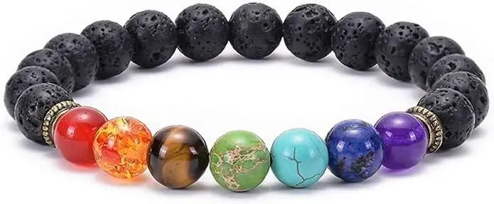 Lava Seven Chakra Bracelet view 2