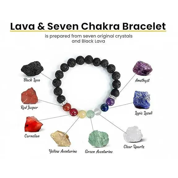 Lava Seven Chakra Bracelet view 4