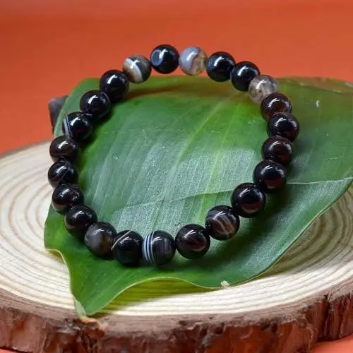 Black Obsidian Bracelet "Agate" (Sulemani Hakik) view 4