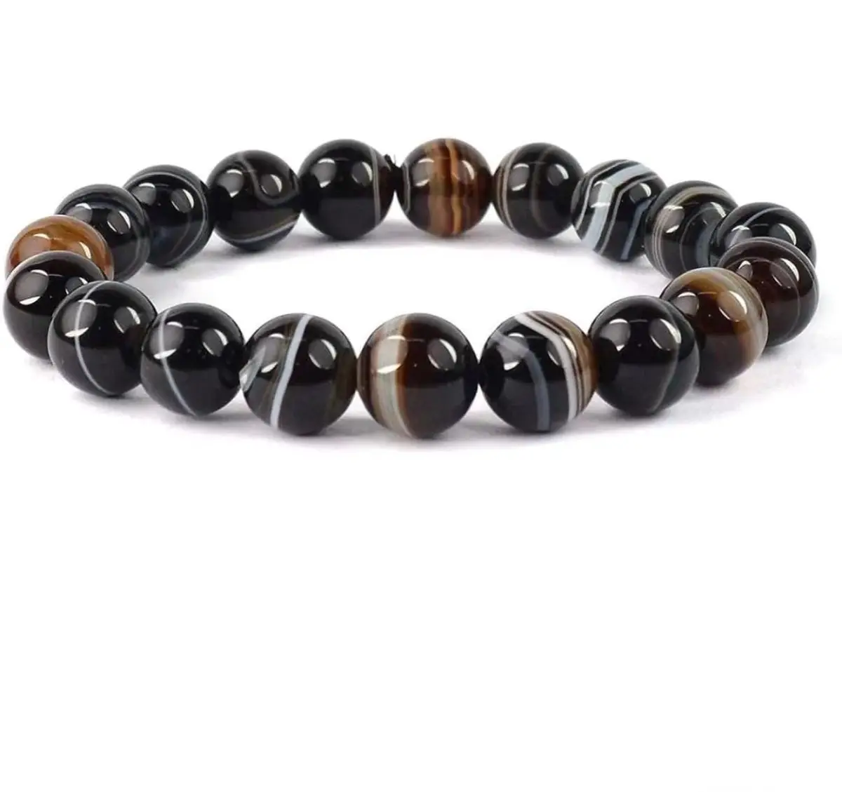 Black Obsidian Bracelet "Agate" (Sulemani Hakik) view 2