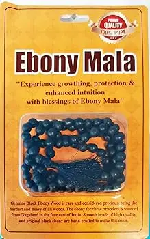 Ebony Karungali Mala Black 108+1 Beads view 2