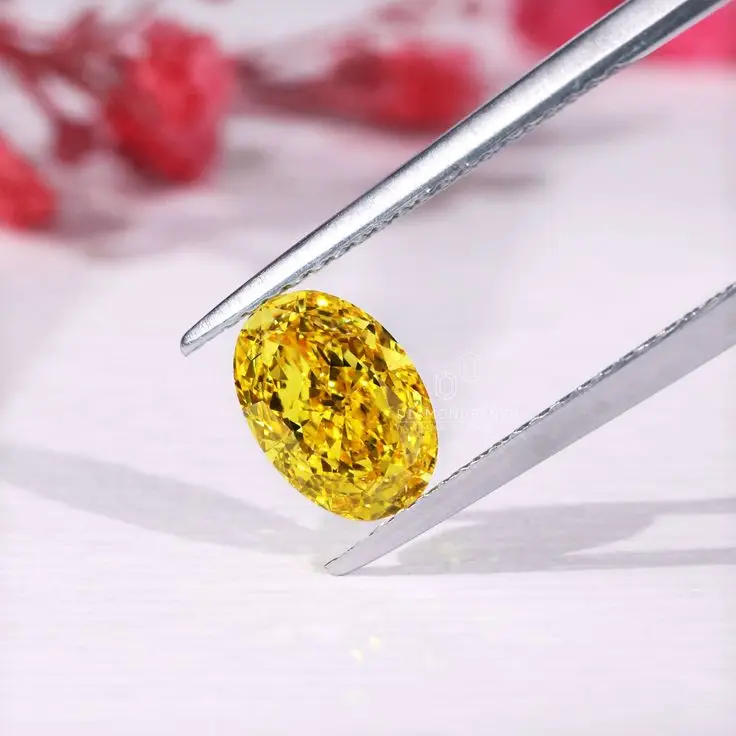 4-5 Ratti (4.25-4.99 Carat) Yellow American Diamond Yellow Topaz Natural Oval Shape Gemstone (Ovel Shape) | ASTROBJ view 2