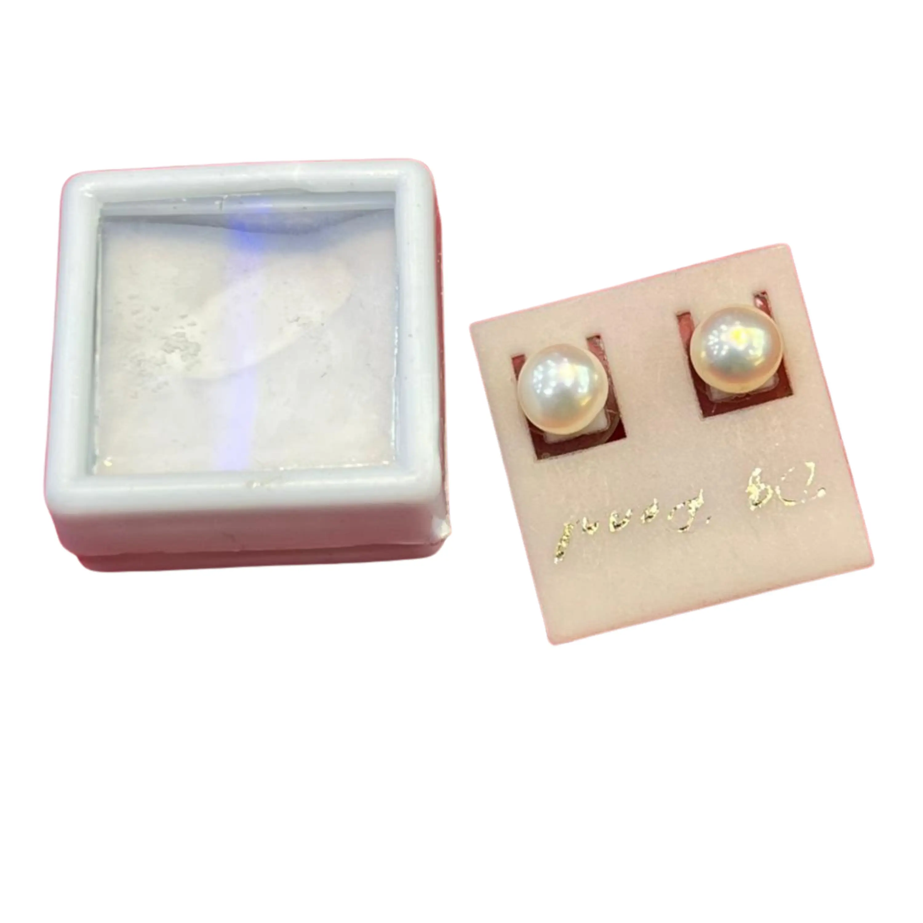 ASTROBJ Original Pearl Stud Earrings Small Size, White Round Pearl Earrings with Display Case | Best For Girls Lady Women Fashion Lover | Simple Design Elegant Look New A+++ view 2