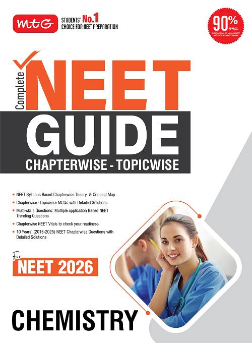 Complete NEET Guide Chemistry Book For 2026 Exam | 10 Years Chapterwise Questions (PYQs) with Detailed Solutions I 9789369571970
