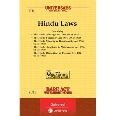 Universals Bare Act H-1 Hindu Laws Bare Act with Short Notes