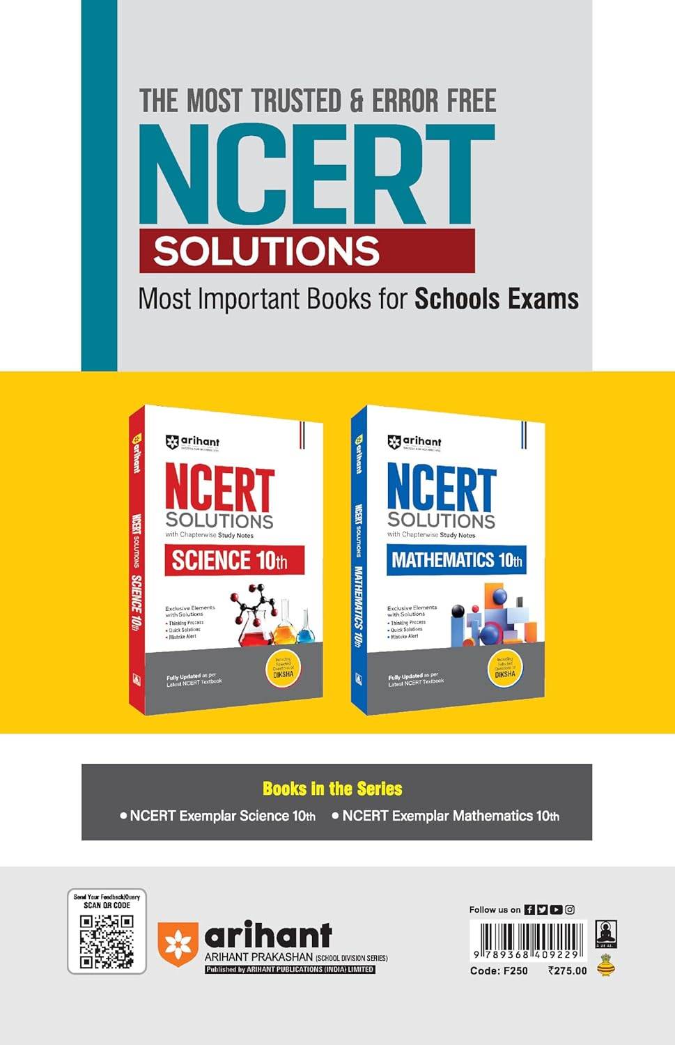 Arihant NCERT Exemplar Problems-Solutions Mathematics 10th | 9789368409229 | F250 view 3