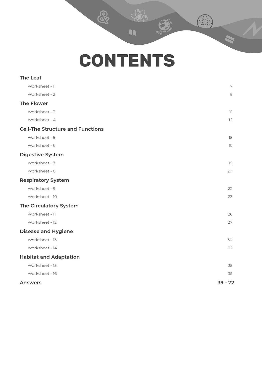 Oswal Gurukul ICSE Class 6 Biology Worksheets | 9789348145949 view 2