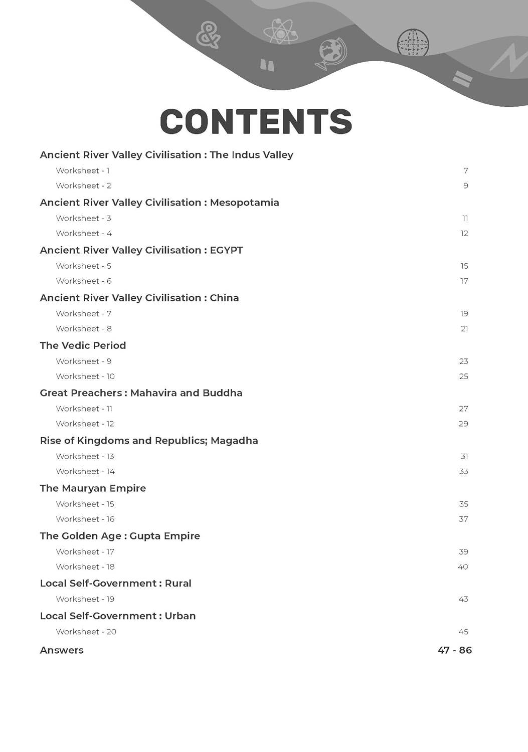 Oswal Gurukul ICSE Chapterwise Worksheets History & Civics Class 6 | 9789348145789 view 2