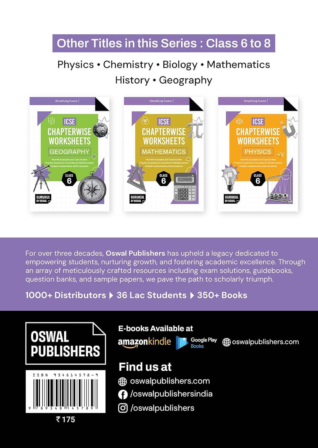 Oswal Gurukul ICSE Chapterwise Worksheets History & Civics Class 6 | 9789348145789 view 3