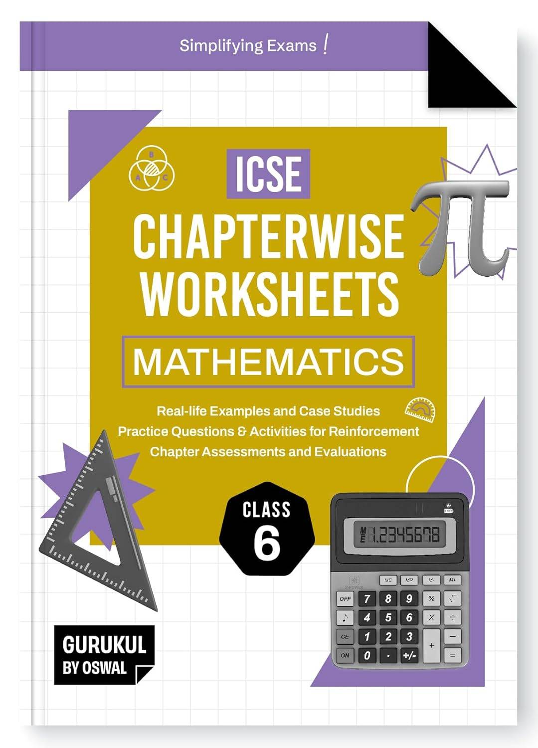 Oswal Gurukul ICSE Chapterwise Worksheets - Mathematics Class 6 | 9789348145017