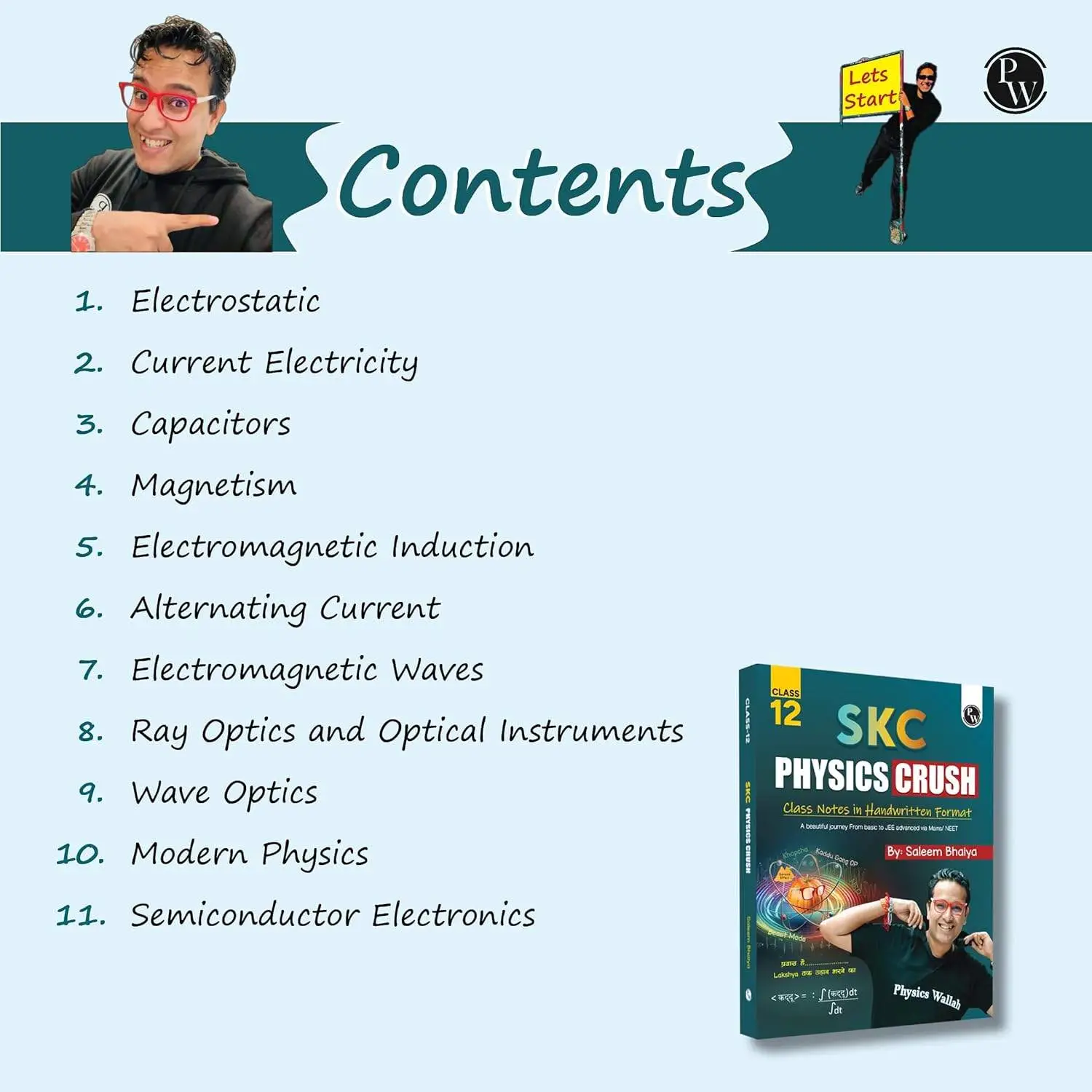 Saleem Bhaiya SKC Class 12 Physics Crush Notes in Handwritten Formate | 9789368972532 view 3