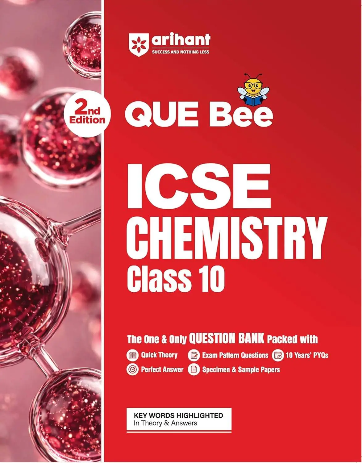 Arihant ICSE Class 10 Question Bank - Chemistry Exam 2027 | Que Bee 2nd Edition 2027 | F1294 | 9789378167904