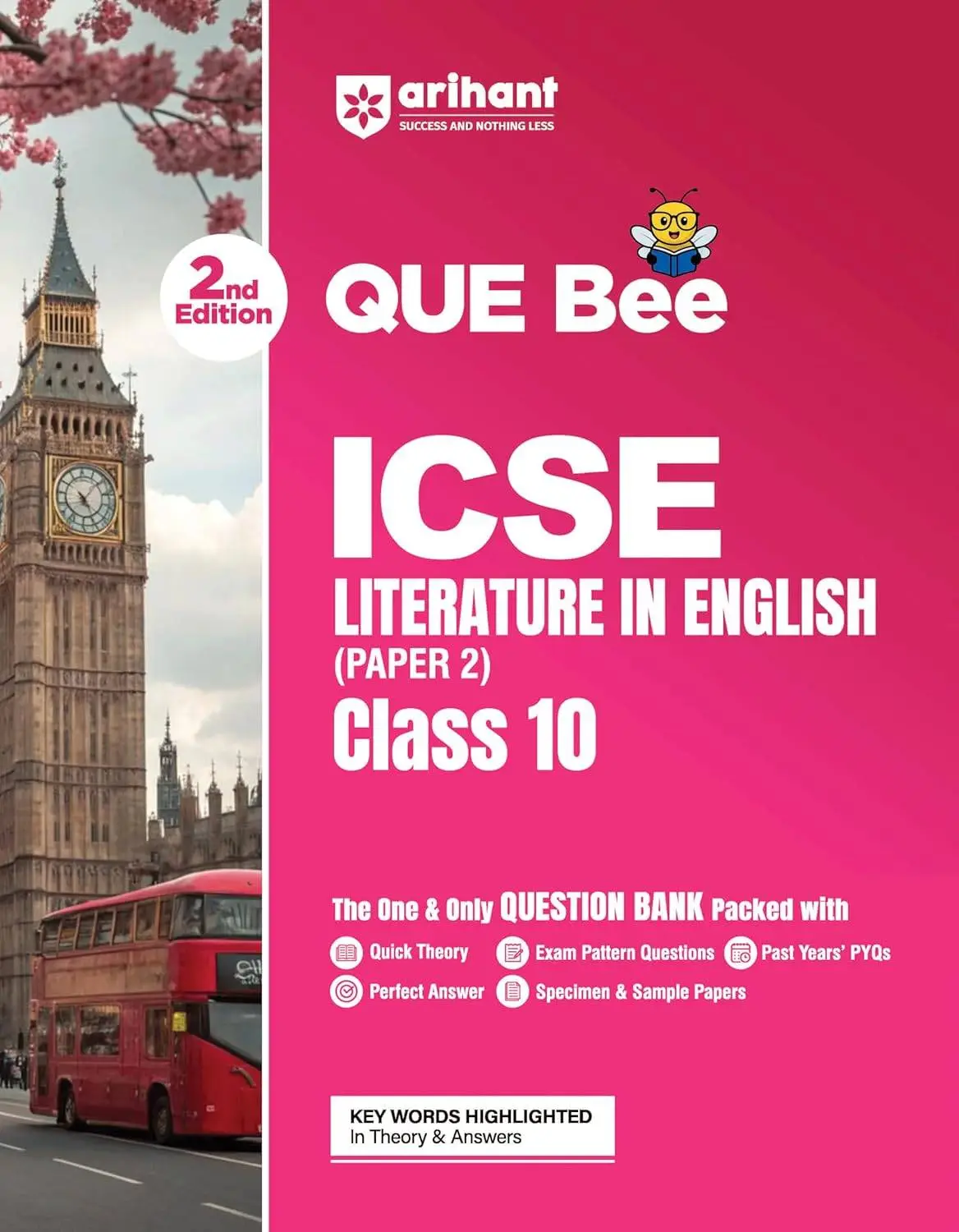 Arihant ICSE Class 10 Question Bank - Literature in English (Paper 2) Exam 2026-27 | Que Bee 2nd Edition 2027 | F1297 | 9789378165542