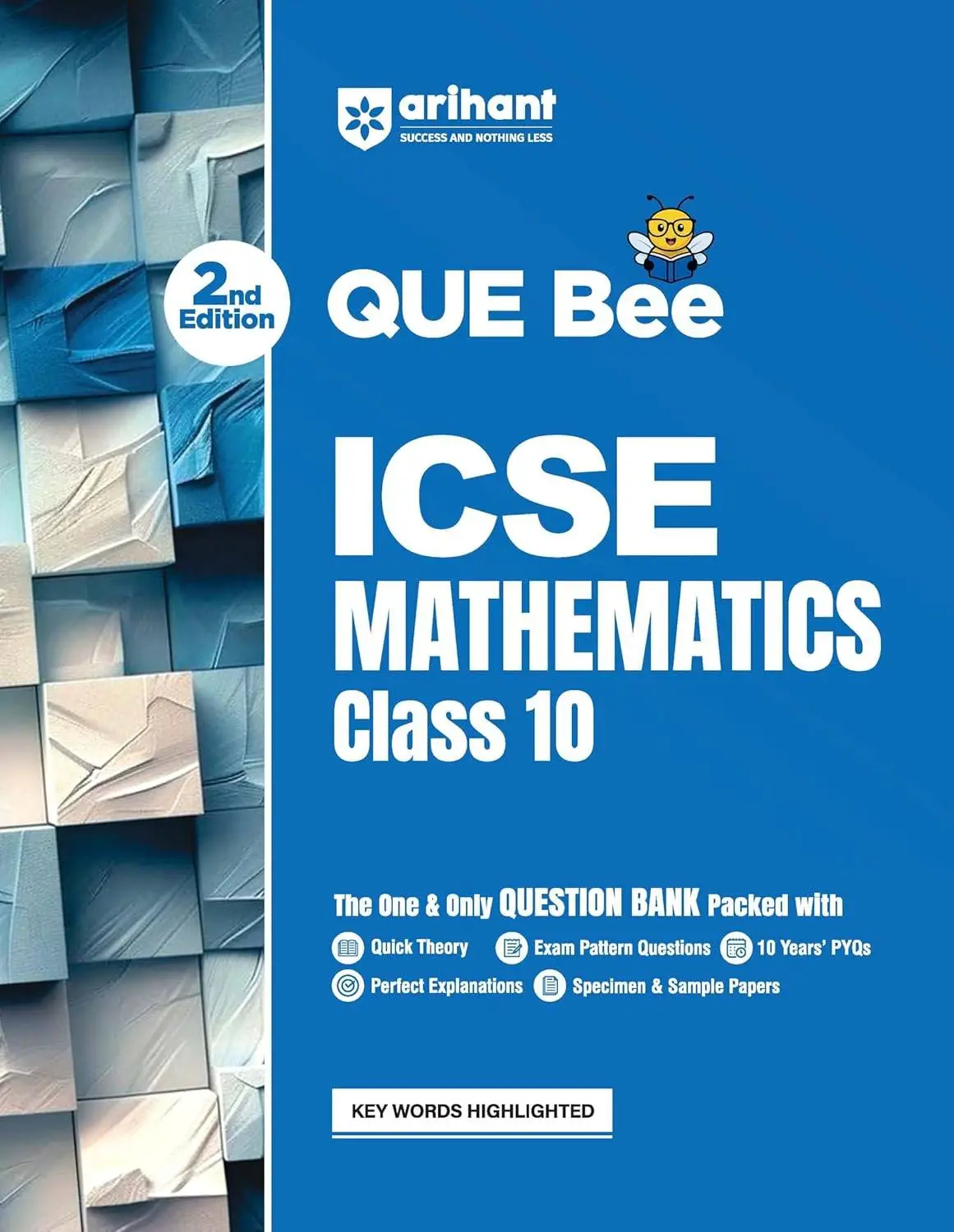 Arihant ICSE Class 10 Question Bank - Mathematics Exam 2026-27 | Que Bee 2nd Edition 2027 | F1300 | 9789378167133