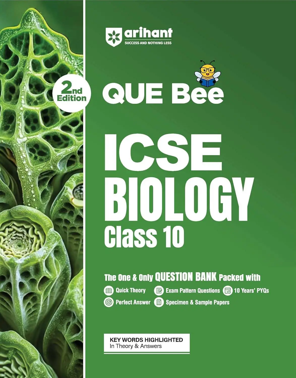 Arihant ICSE Class 10 Question Bank - Biology Exam 2027 | Que Bee 2nd Edition 2027 | F1298 | 9789378163654
