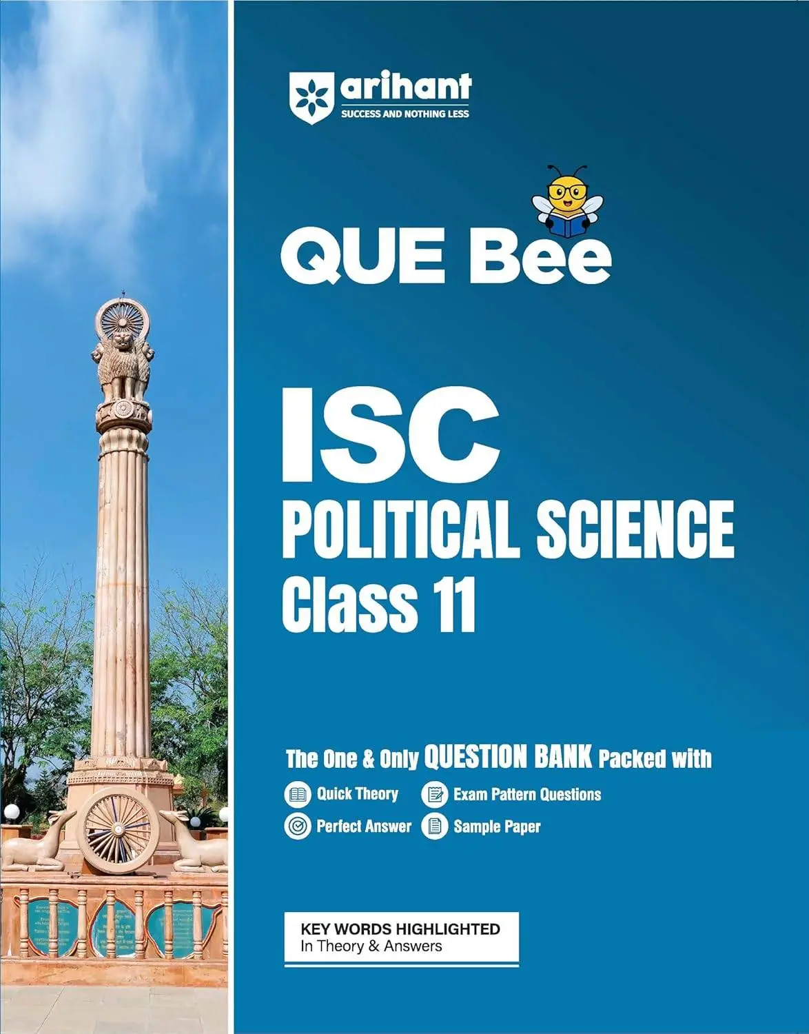 Arihant ISC Class 11 Question Bank - Political Science Exam 2027 | QUE Bee Edition 2027 | F1374 | 9789378160707