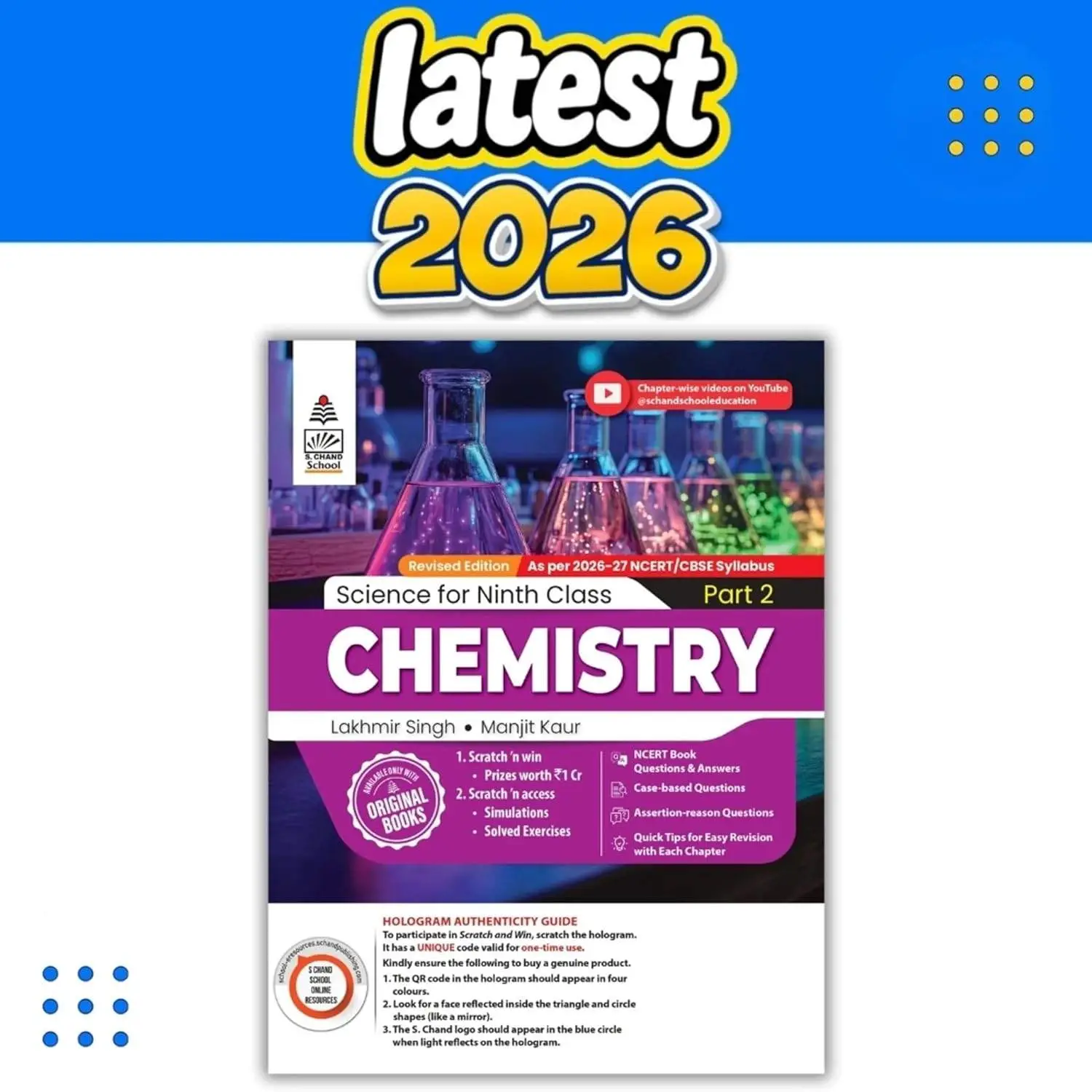Lakhmir Singh Science Class 9 Chemistry Part 2 (2026-27 For CBSE Board Exams) | 9789369582648
