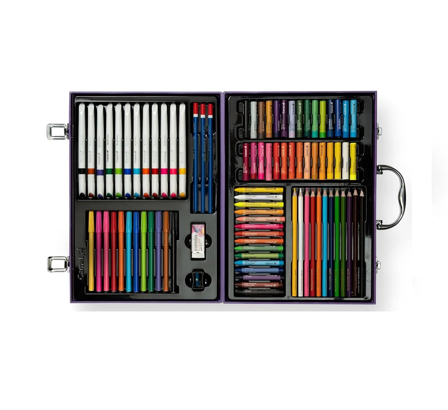 Camel Art Studio – Reusable Briefcase Style Pack | Comprehensive Art Supplies for Drawing & Painting | Ideal for Kids & Hobbyists | Pack of 1 Kit view 2