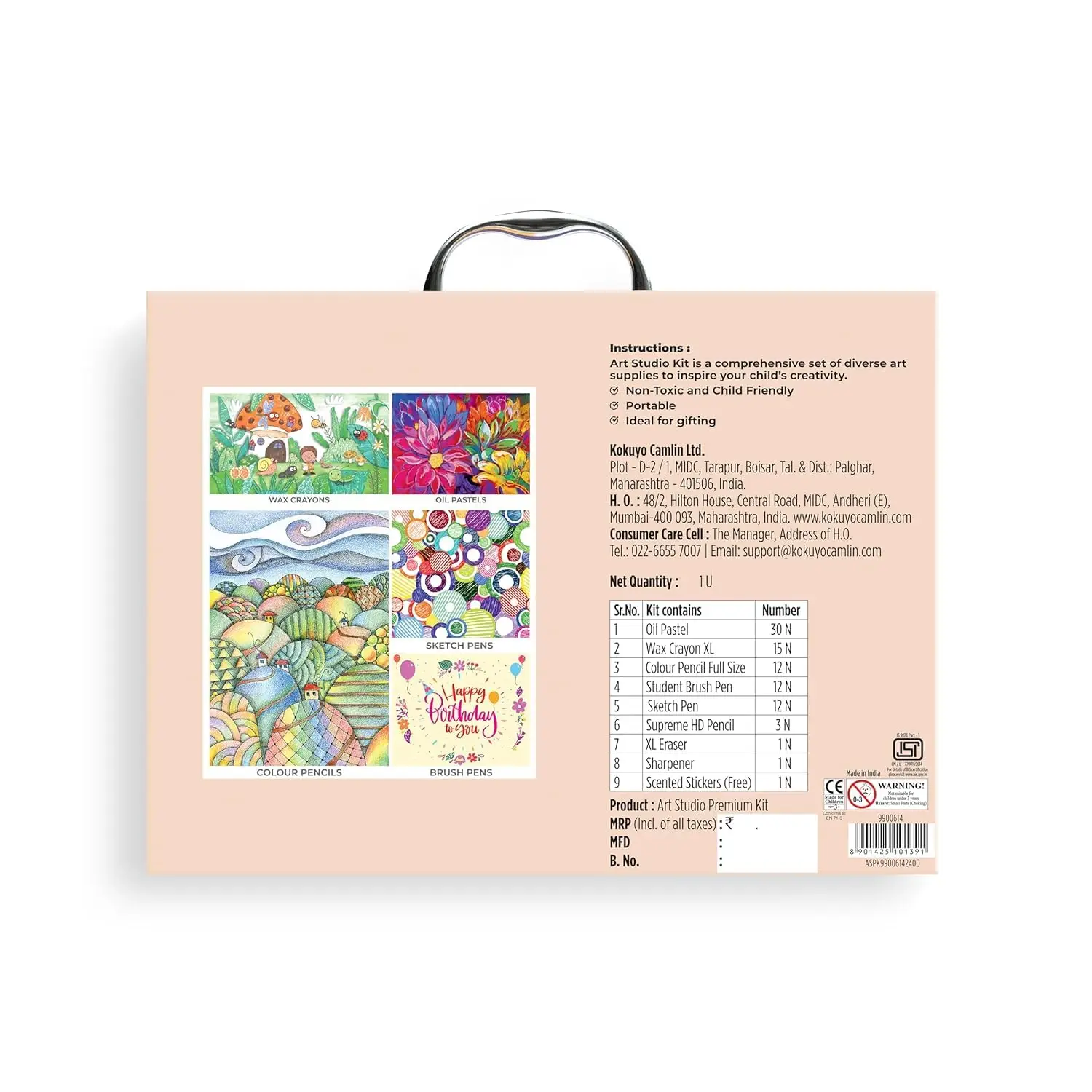Camel Art Studio – Reusable Briefcase Style Pack | Comprehensive Art Supplies for Drawing & Painting | Ideal for Kids & Hobbyists | Pack of 1 Kit view 4