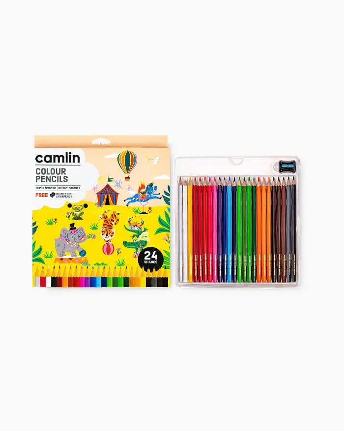 Camlin Colour Pencils 24 Shades| Super Smooth | Bright Colour | 8901425006566 view 2