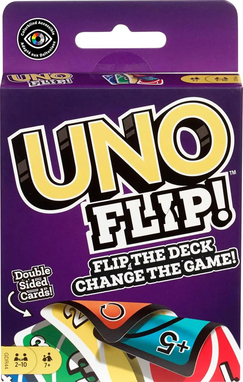 UNO Flip Kid Mattel Games Uno Flip Side Card Game, Multi Color