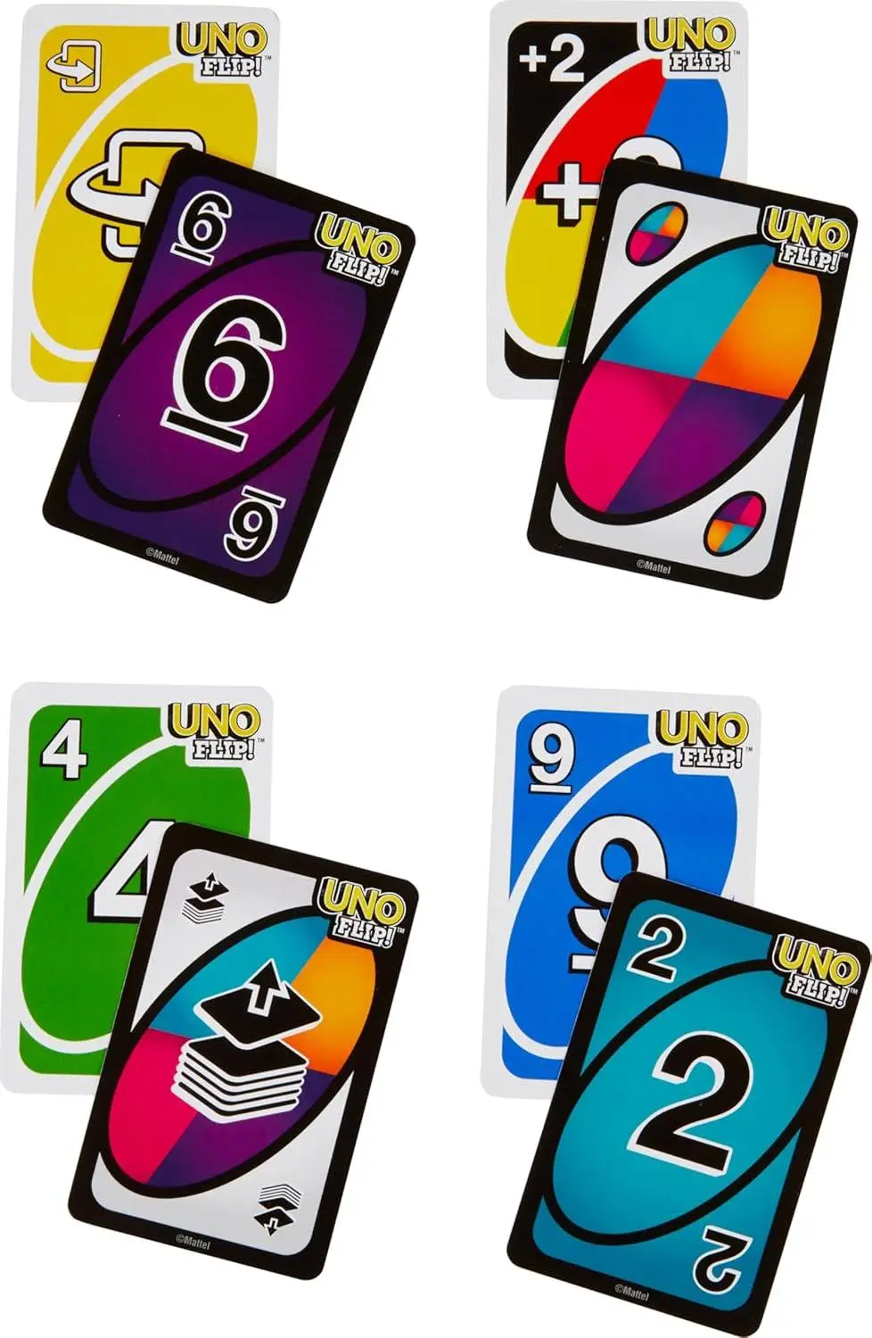 UNO Flip Kid Mattel Games Uno Flip Side Card Game, Multi Color view 2