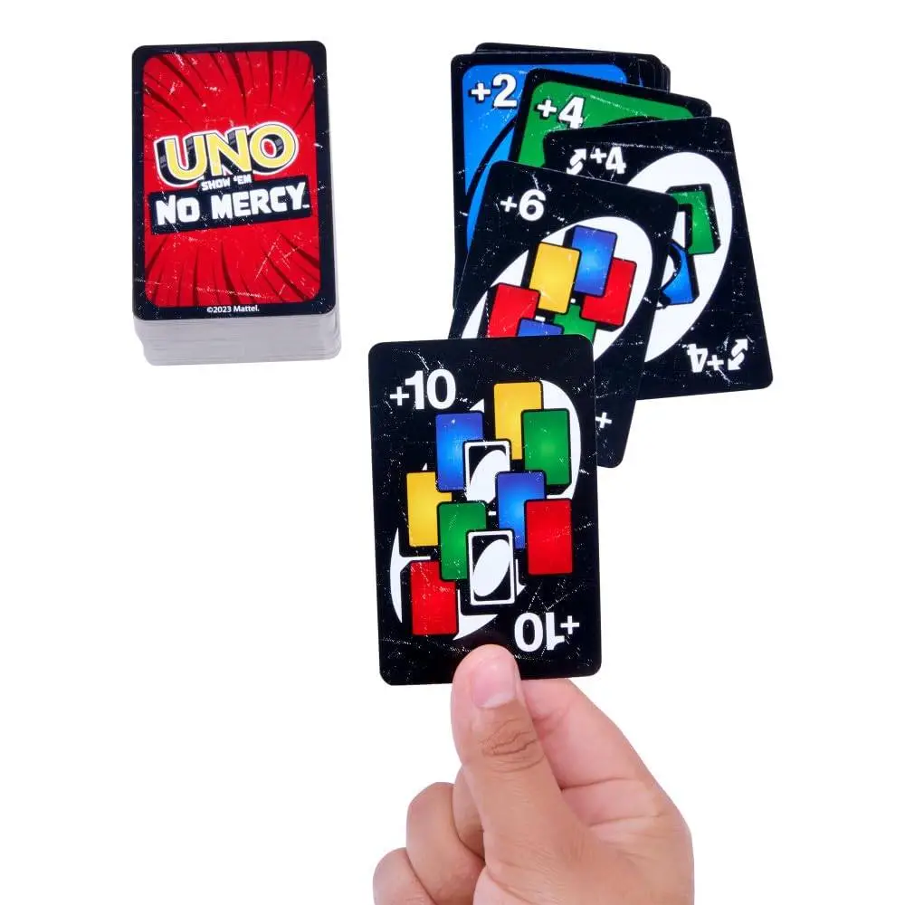 UNO No Mercy Card Game for Kids, Adults & Family Parties and Travel with Extra Cards, Special Rules and Tougher Penalties view 2