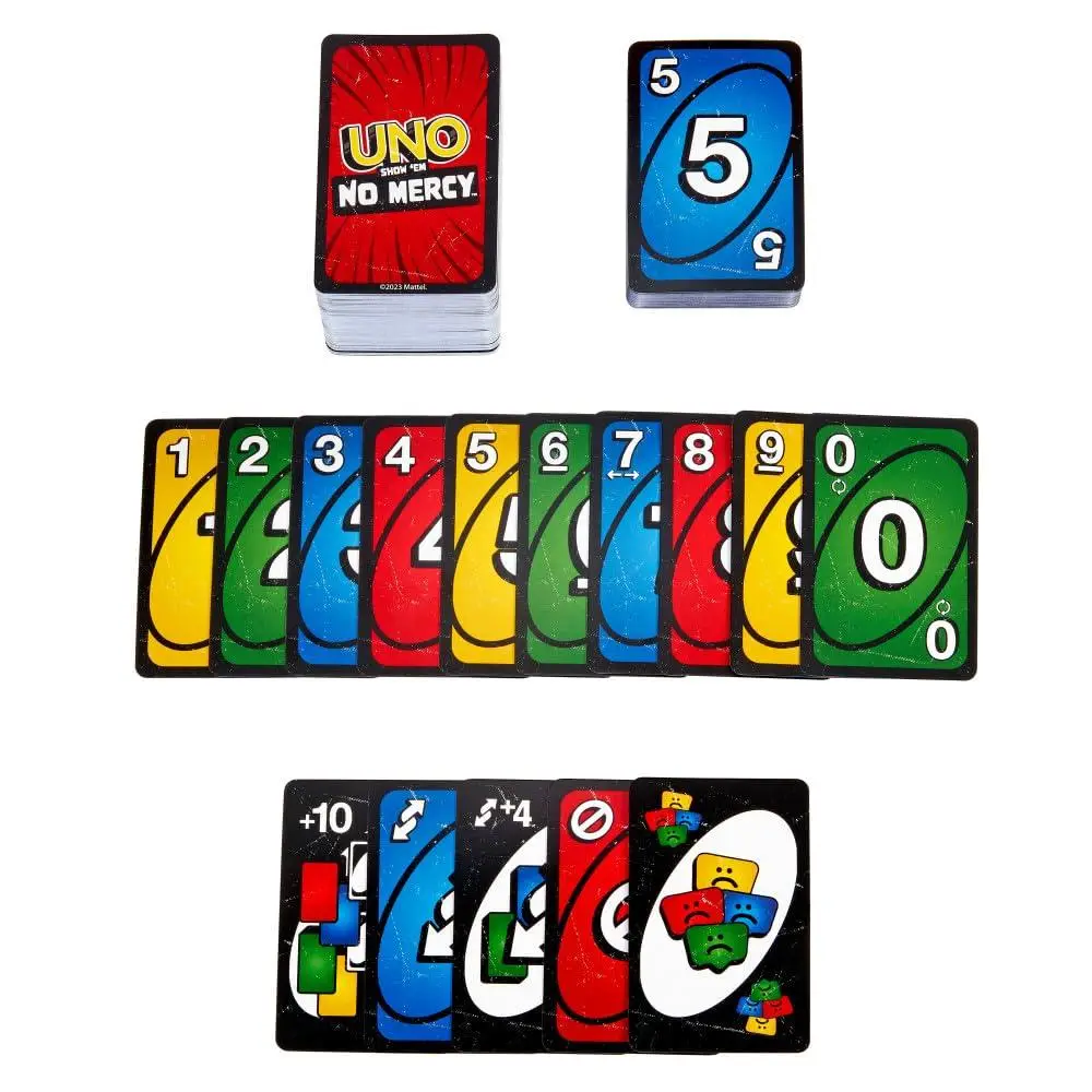 UNO No Mercy Card Game for Kids, Adults & Family Parties and Travel with Extra Cards, Special Rules and Tougher Penalties view 4