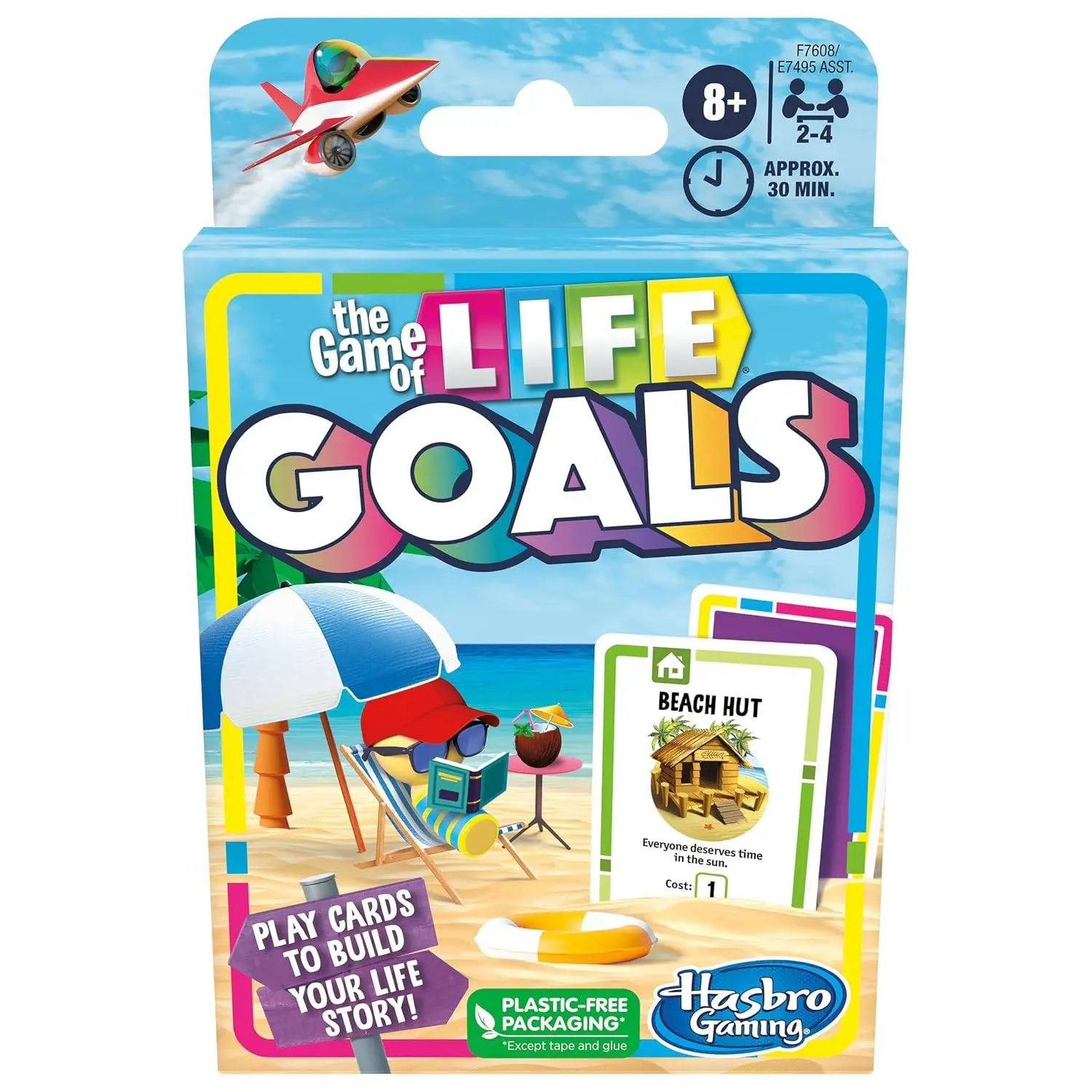 Hasbro Gaming The Game of Life Goals,Quick-Playing Card for 2-4 Players,Life Card Game for Families and Kids Ages 8 and Up, Birthday Gift for Kids