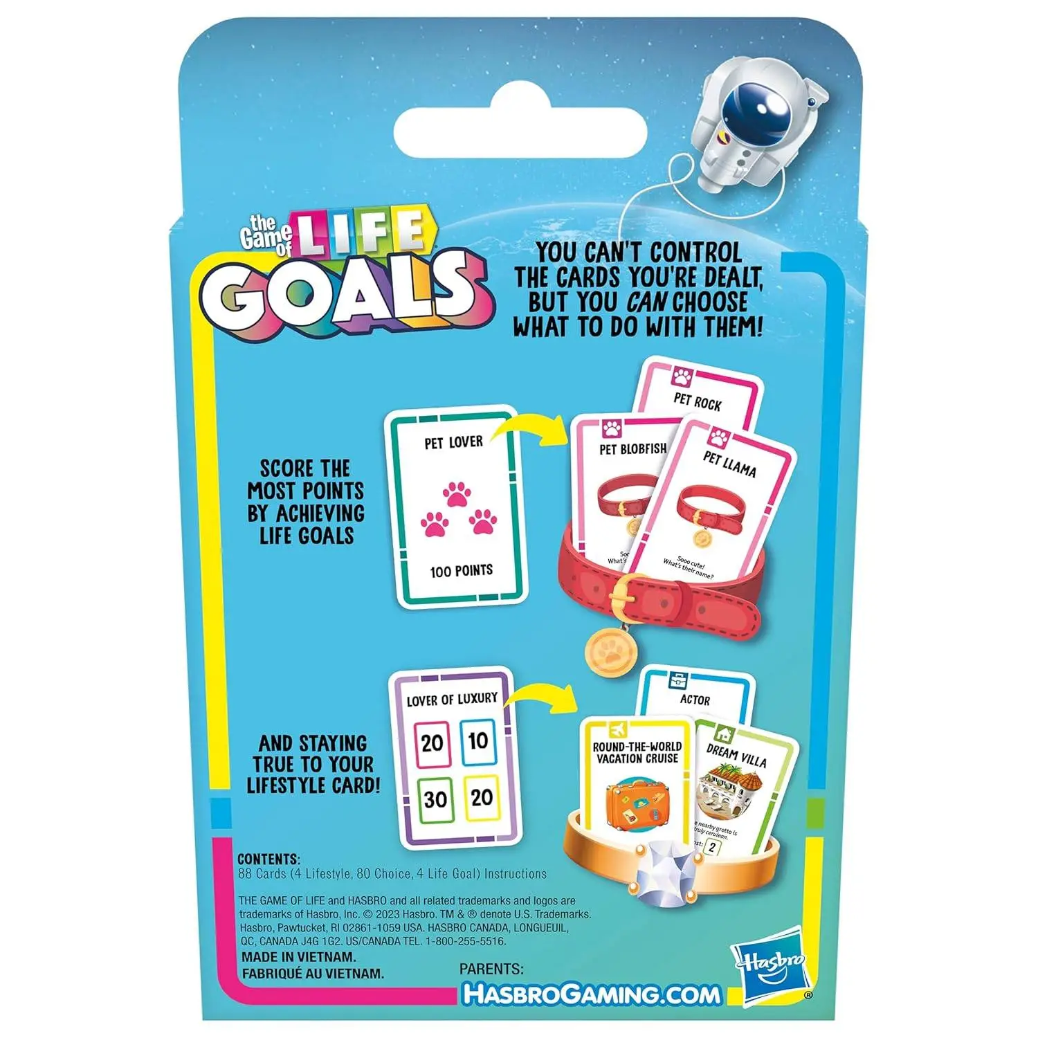 Hasbro Gaming The Game of Life Goals,Quick-Playing Card for 2-4 Players,Life Card Game for Families and Kids Ages 8 and Up, Birthday Gift for Kids view 5