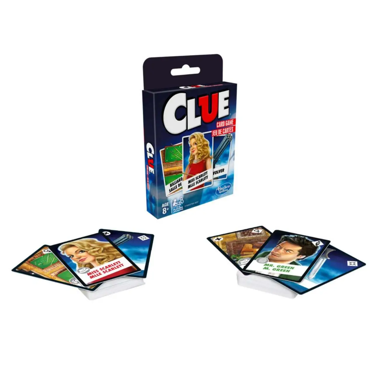Hasbro Gaming Clue Card & Quick-Playing Family Game – 3-4 Players – Detective Mystery Games – Fun Vacation Travel Essentials – Ages 8+, Birthday Gift for Kids view 2