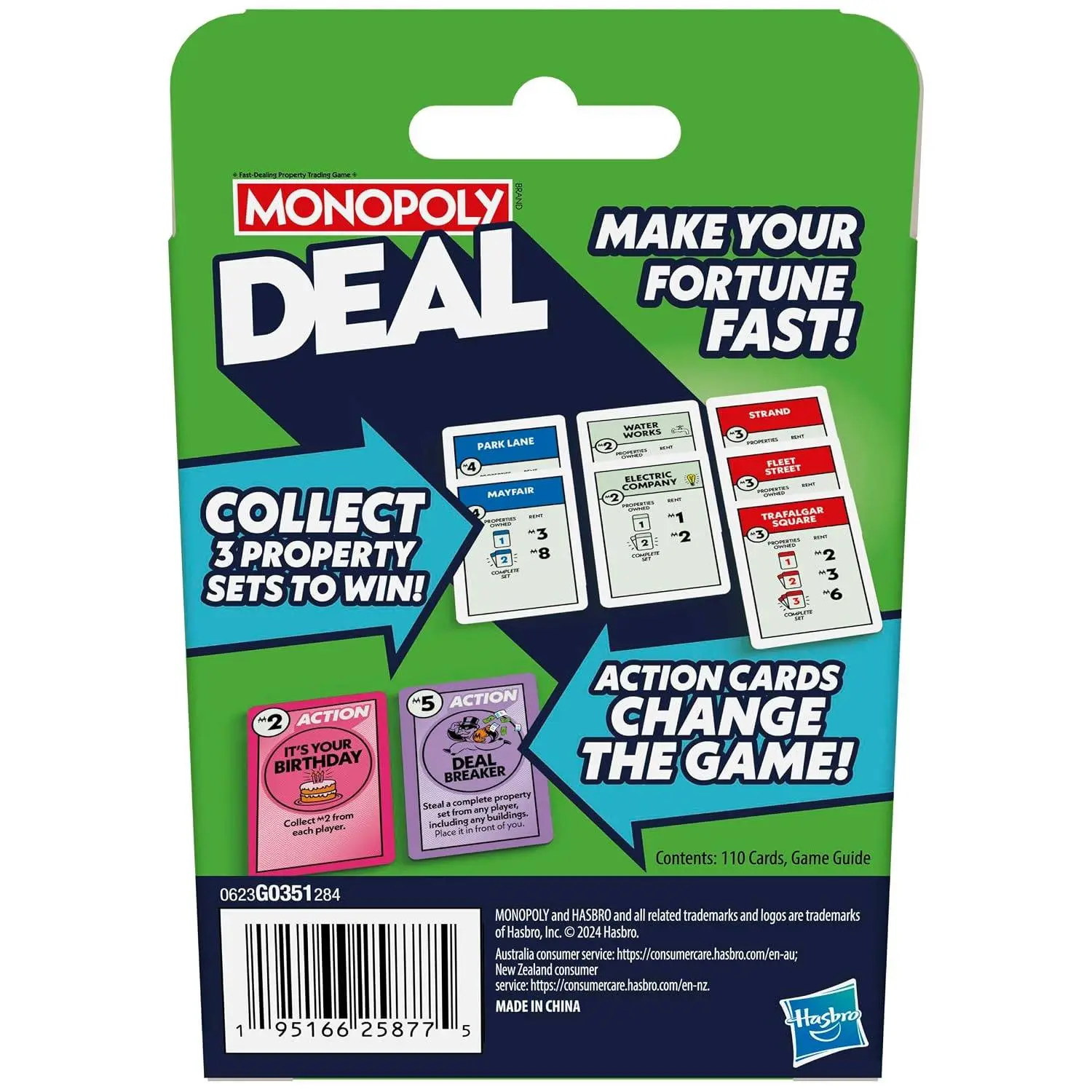 Monopoly Deal Card Game | Quick-Playing Card Game | Fun Games for Families and Kids | Ages 8 and Up | 2 to 5 Players | 15 Mins. | Travel Games | Birthday Gift for Kids view 2