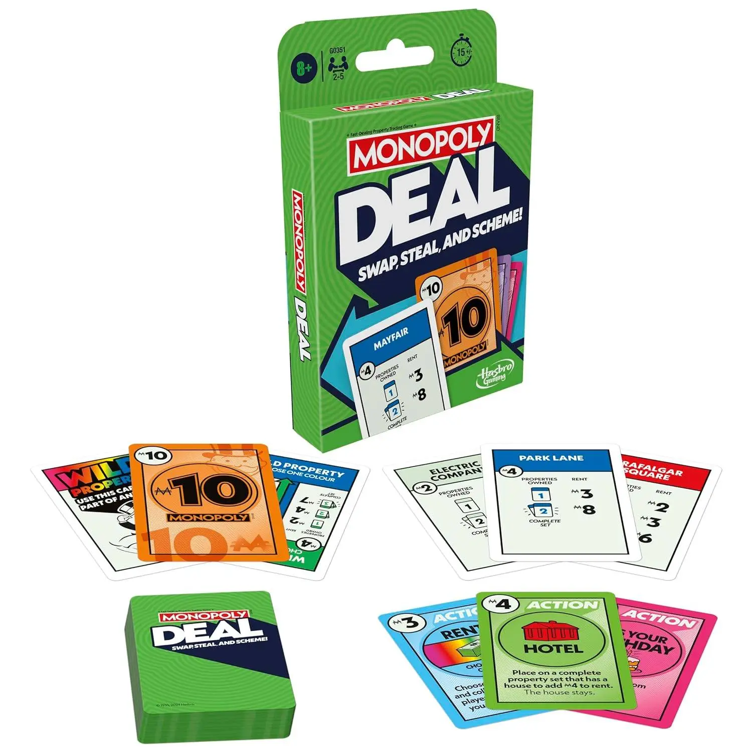 Monopoly Deal Card Game | Quick-Playing Card Game | Fun Games for Families and Kids | Ages 8 and Up | 2 to 5 Players | 15 Mins. | Travel Games | Birthday Gift for Kids view 6