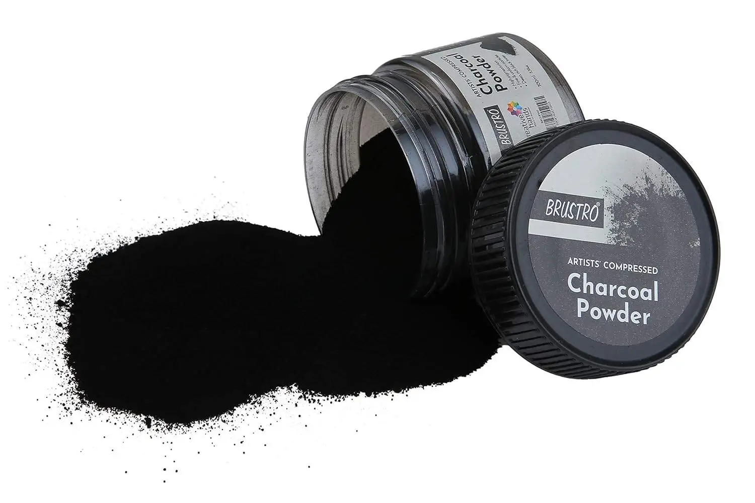 BRUSTRO Artists Compressed Charcoal Powder 100 ml. | Richest Black Tone, Ideal for Layering, Shading, Drawing, Sketching, Mixed Media Art, Fine Art Students, Professionals view 2