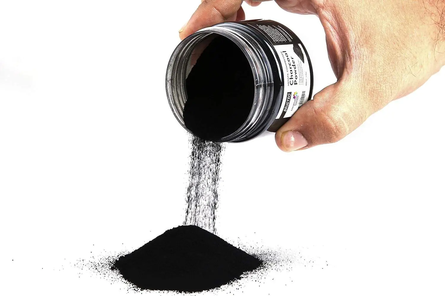 BRUSTRO Artists Compressed Charcoal Powder 100 ml. | Richest Black Tone, Ideal for Layering, Shading, Drawing, Sketching, Mixed Media Art, Fine Art Students, Professionals view 3
