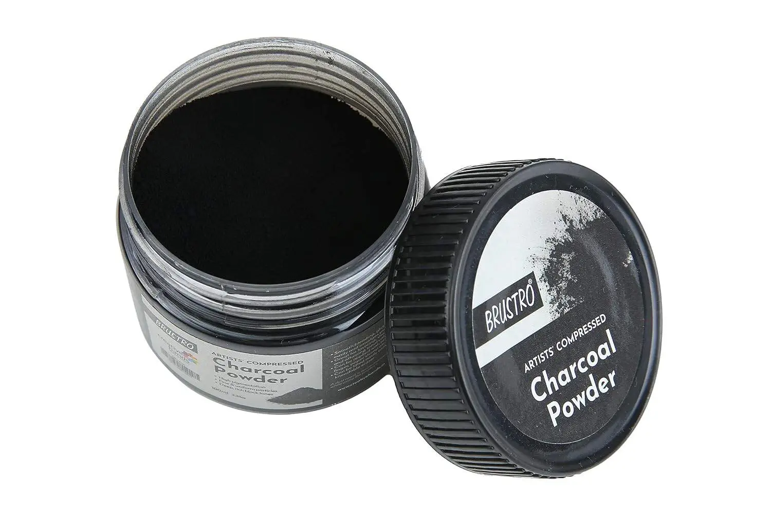 BRUSTRO Artists Compressed Charcoal Powder 100 ml. | Richest Black Tone, Ideal for Layering, Shading, Drawing, Sketching, Mixed Media Art, Fine Art Students, Professionals view 4