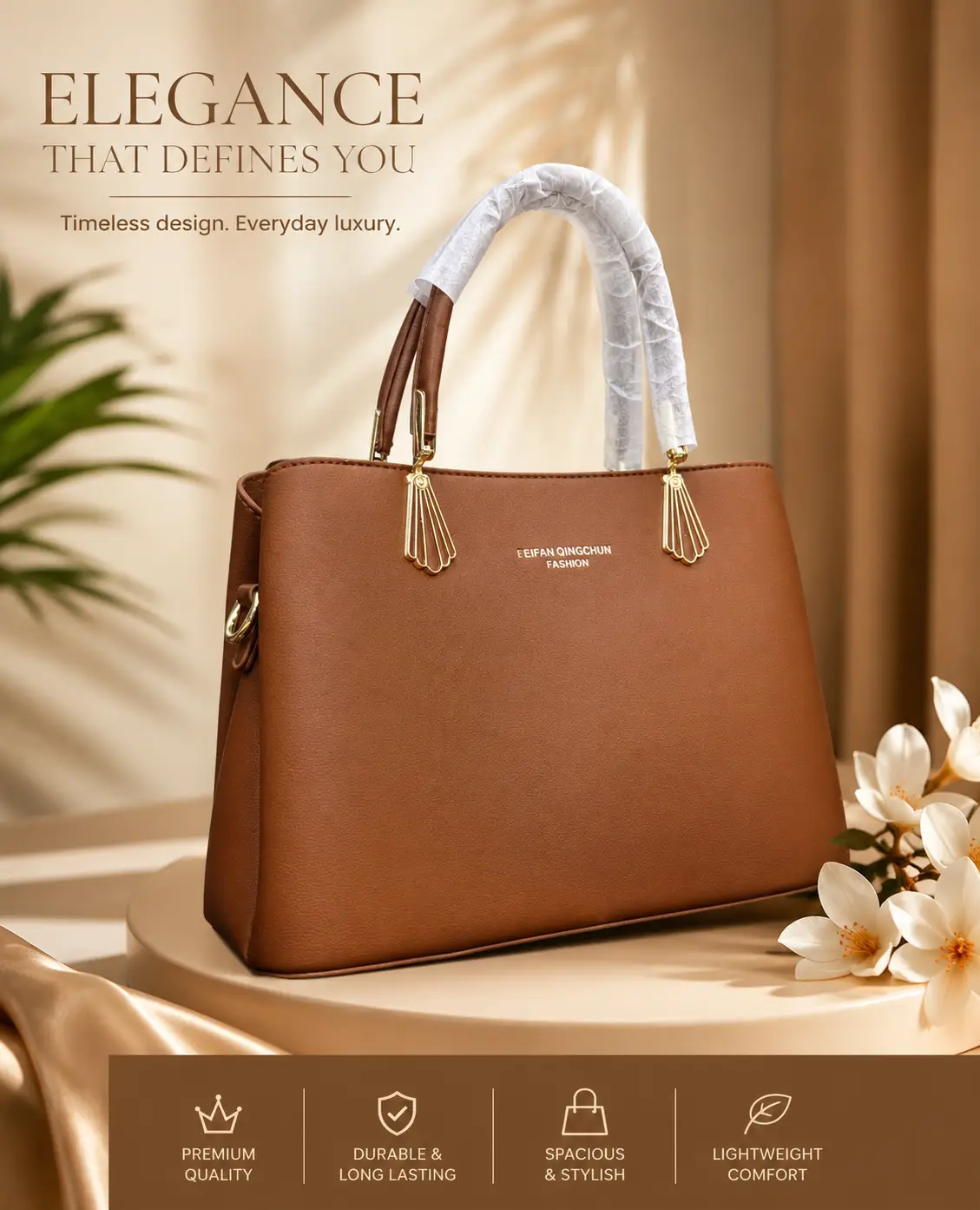 Elegant Brown Handbag