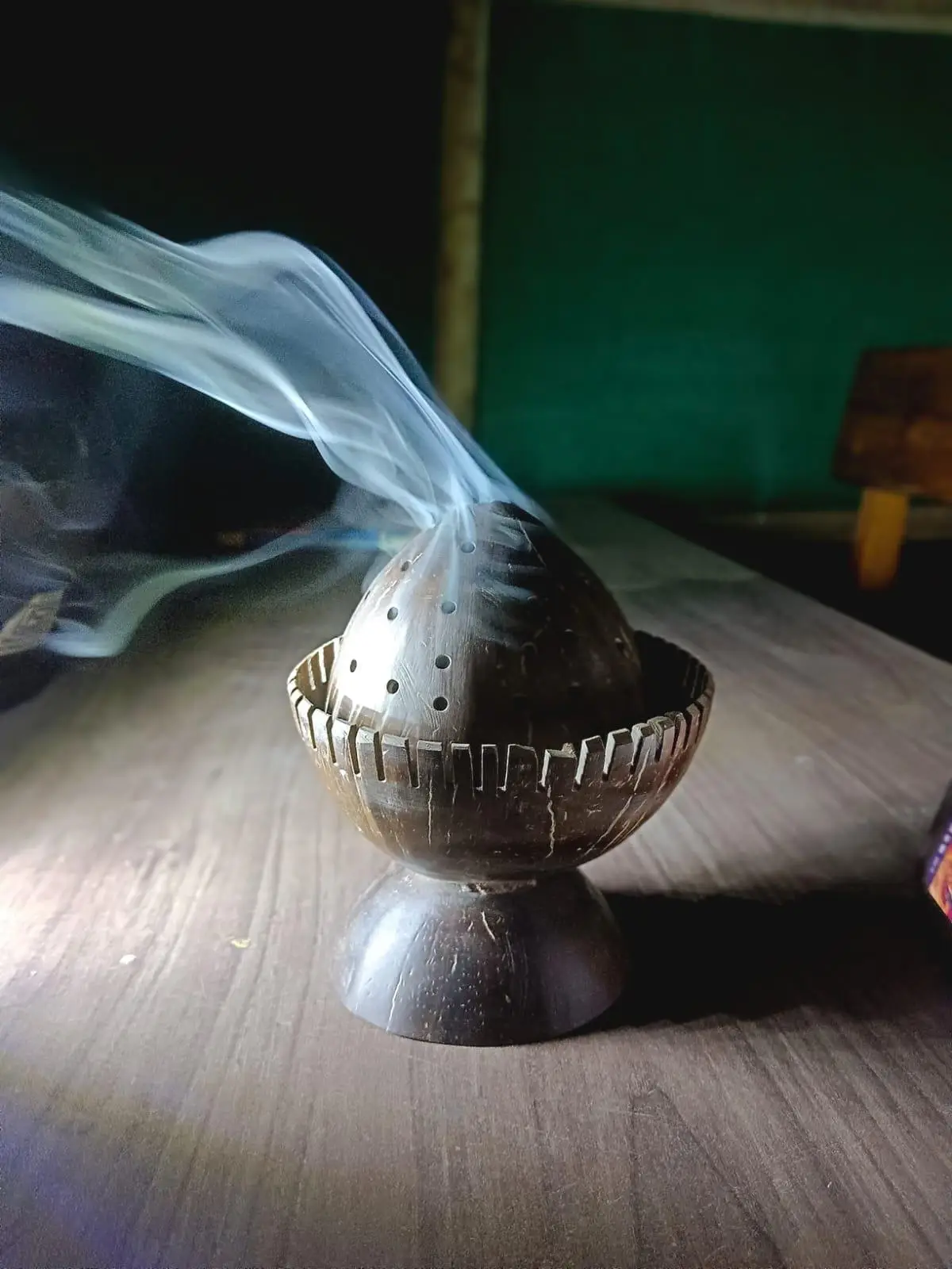Coconut Shell Dhoop Holder