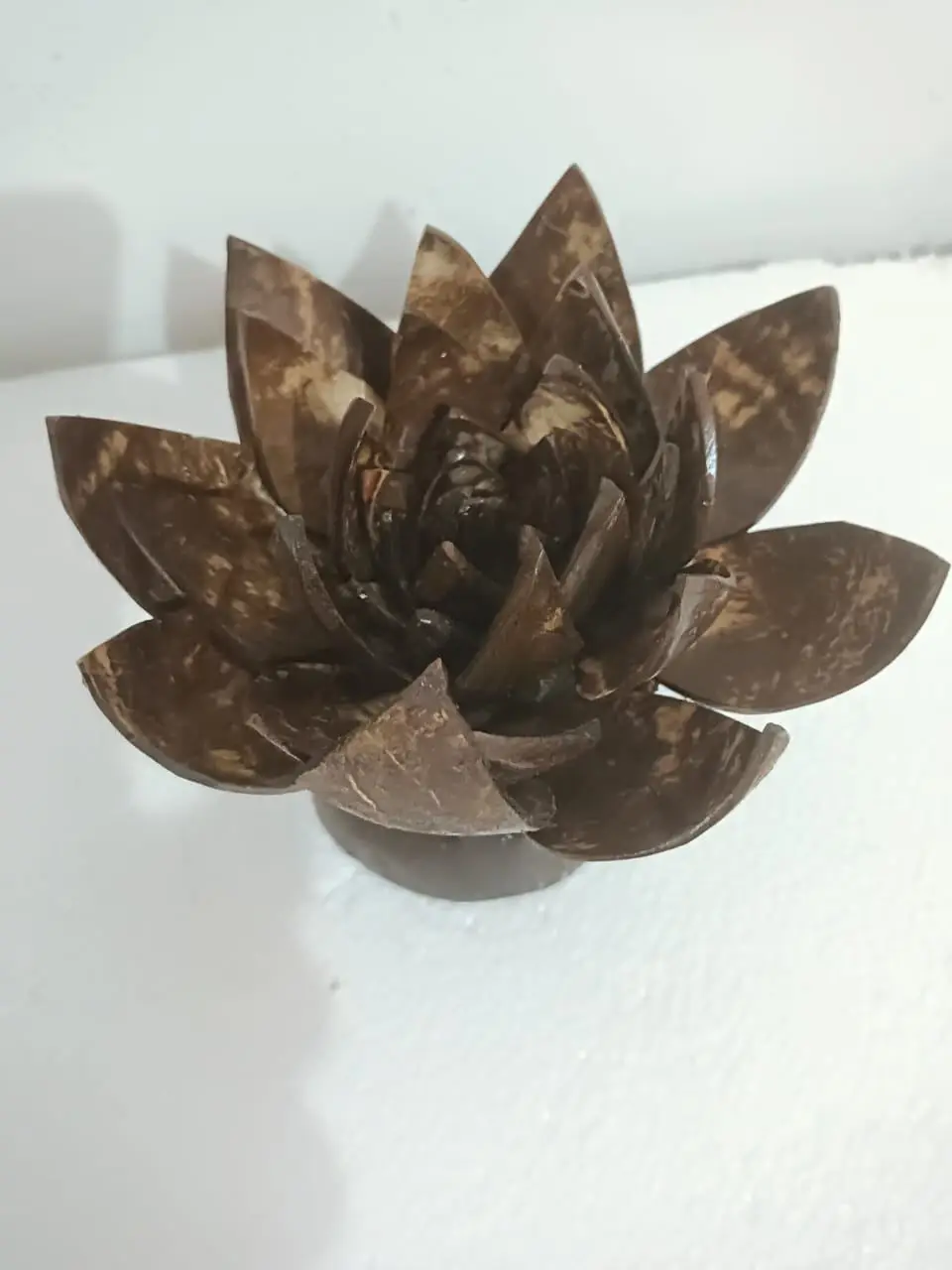Handcrafted Coconut Shell Lotus Holder | Eco-Friendly , Handmade Natural Home & Table Decor